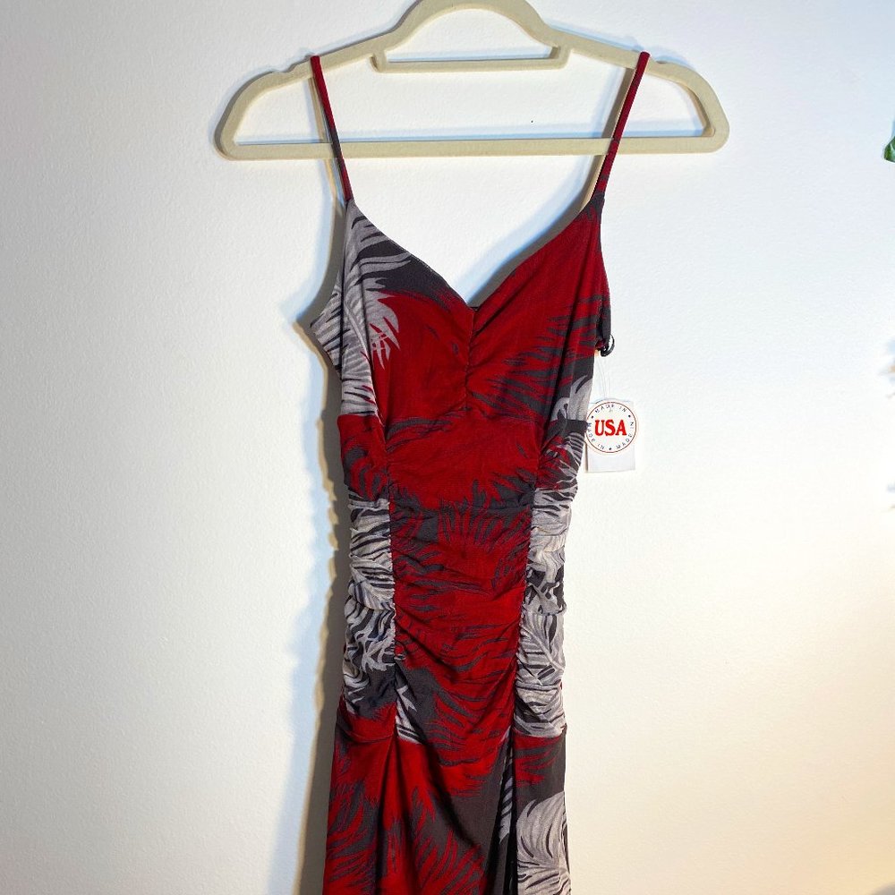 Women's Red Flowy Bloomingdales Dress